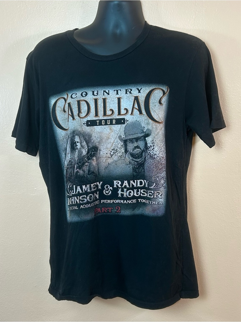 Country Cadillac Tour Part 2 James Johnson & Randy Hauser Tour T-Shirt 2022 L